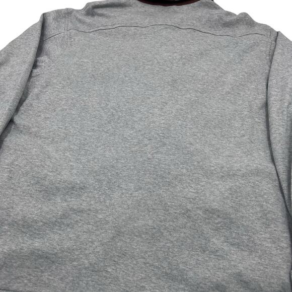 Lands' End Mens Gray Full Zip Cotton Faux Suede Contrast Jacket Sz XL - Picture 6 of 13